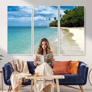 Puerto Rico Beach Paradise Wall Art – Tropical Coastal Print