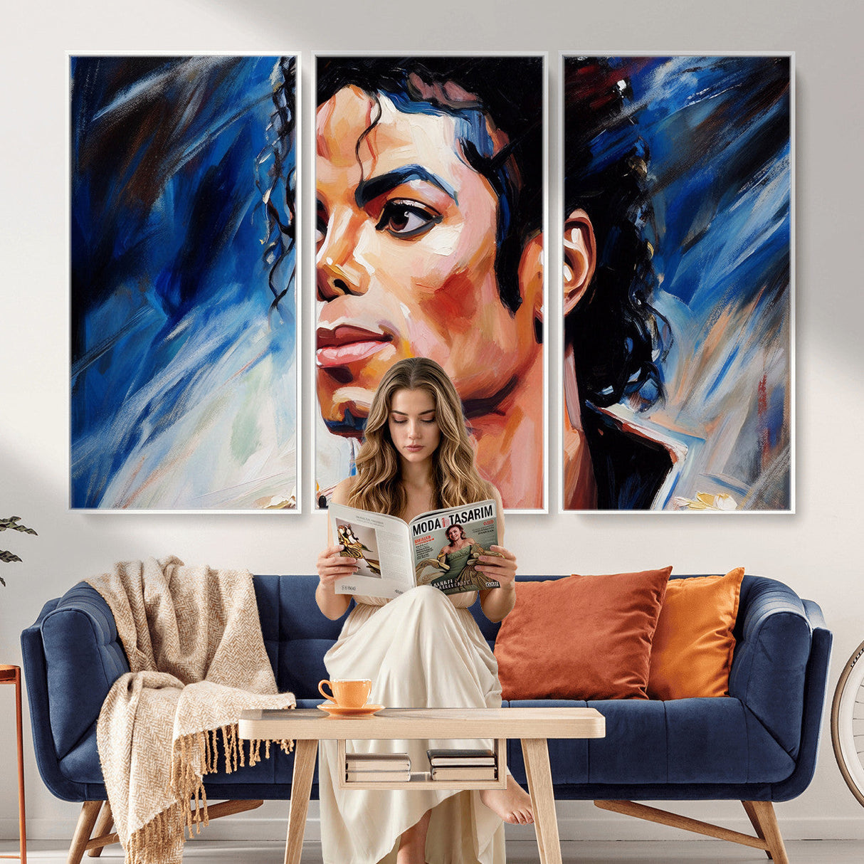 Abstract Michael Jackson Photo Wall Art Canvas Print