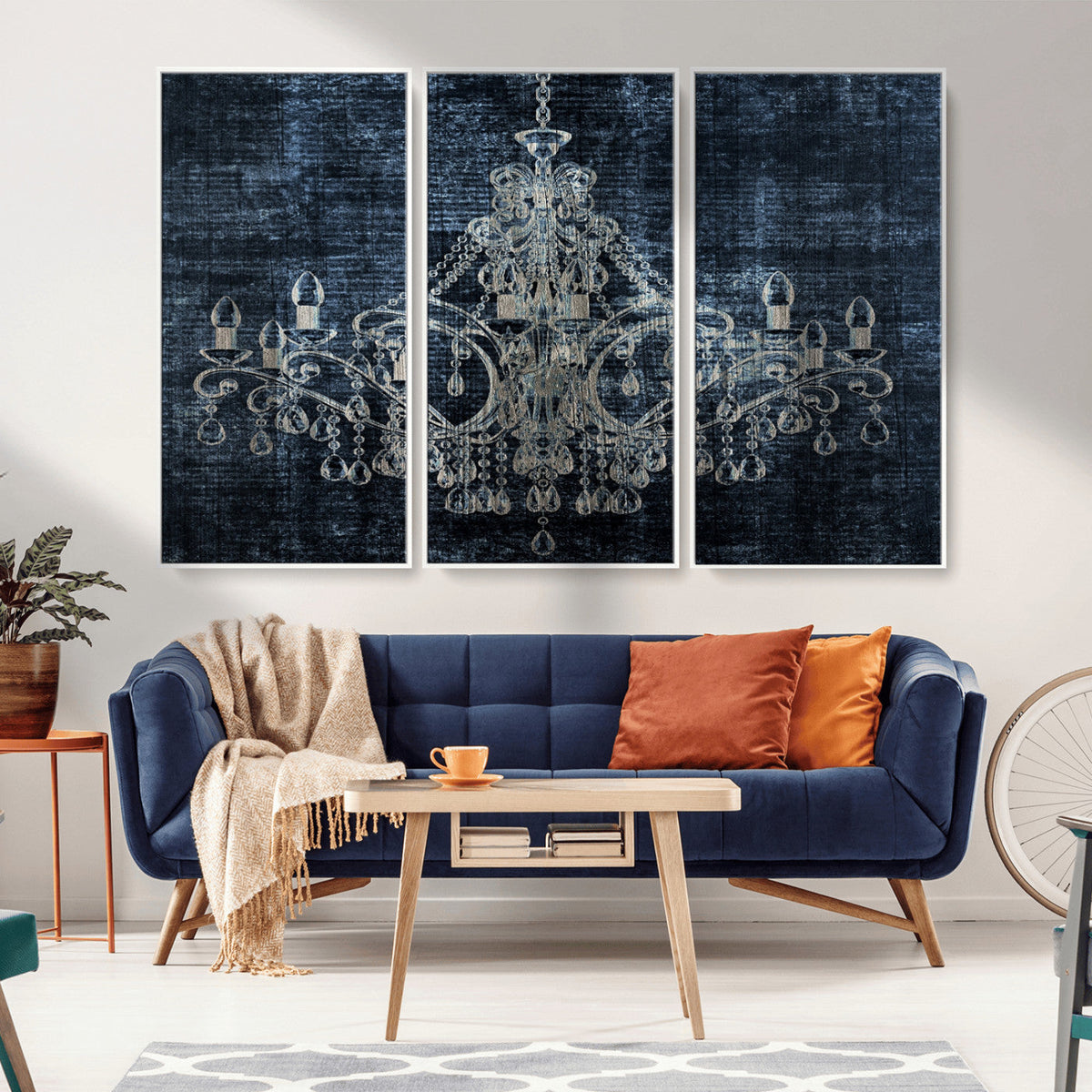 Dark Chandelier Wall Art Canvas Print