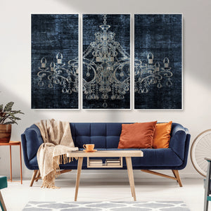 Dark Chandelier Wall Art Canvas Print
