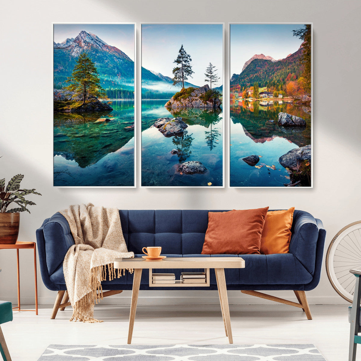 Crystal Clear Lake Wall Art | Mountains Wall Art Canvas | 3