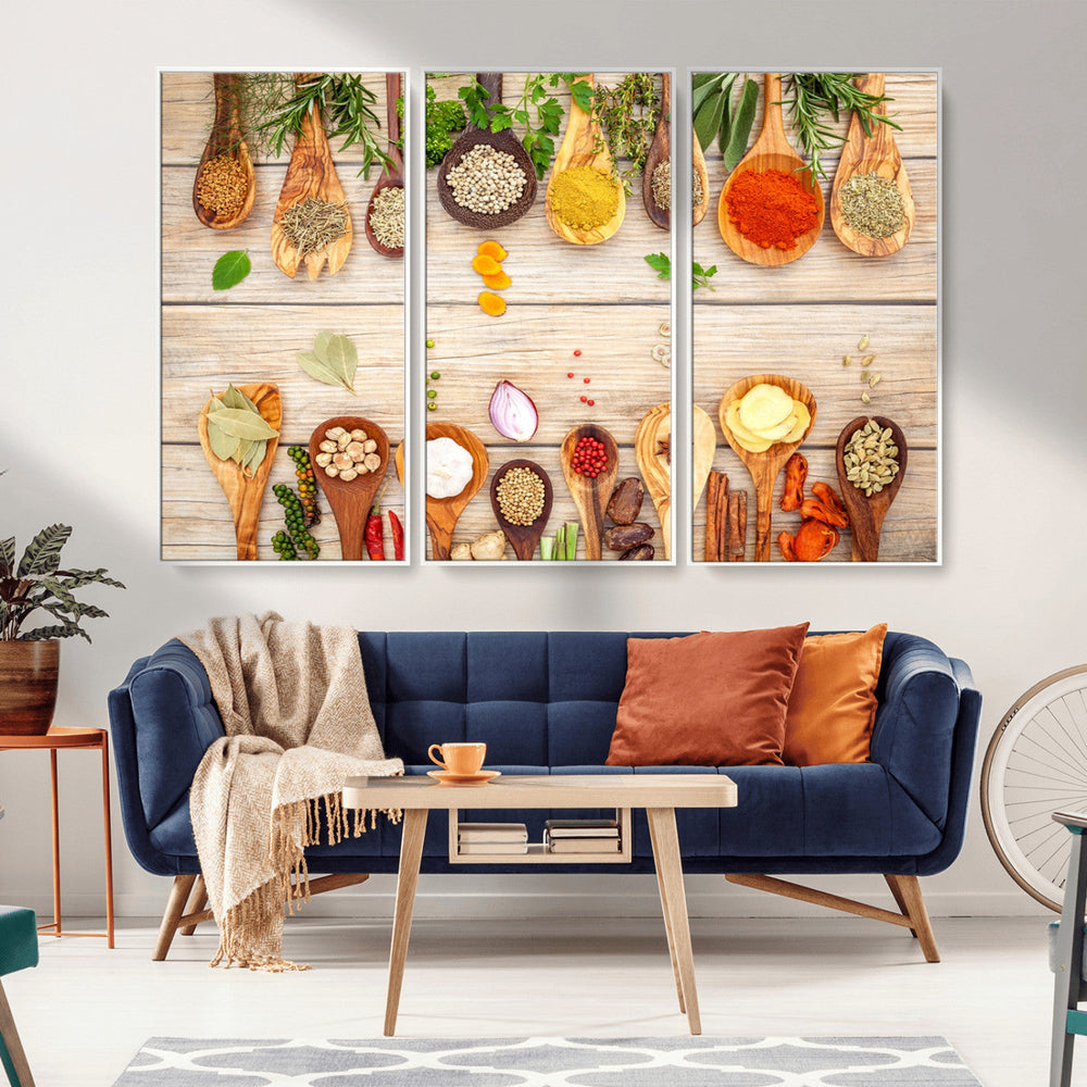 Kitchen Spice on the Table Wall Art, Kitchen Spice Wall Art