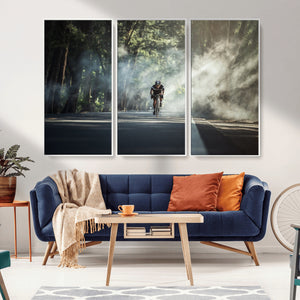 Cycling Road Bike in the Morning, Cycling Road Bike Canvas