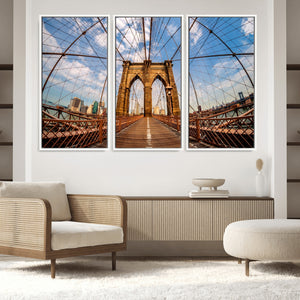 Brooklyn Bridge Manhattan Wall Art Canvas Print