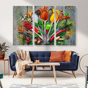 Spoonful of Spices Cooking Wall Art Canvas Print - Vibrant