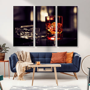 Whiskey and Cigar Canvas – Luxurious Wall Art for Home or