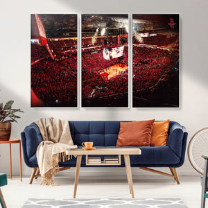 Houston Rockets Basketball Team Print Canvas- Houston Toyota