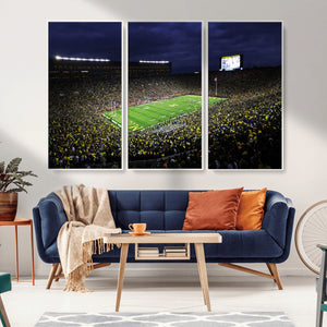 Michigan Wolverines Football Canvas Wall Decor, Football