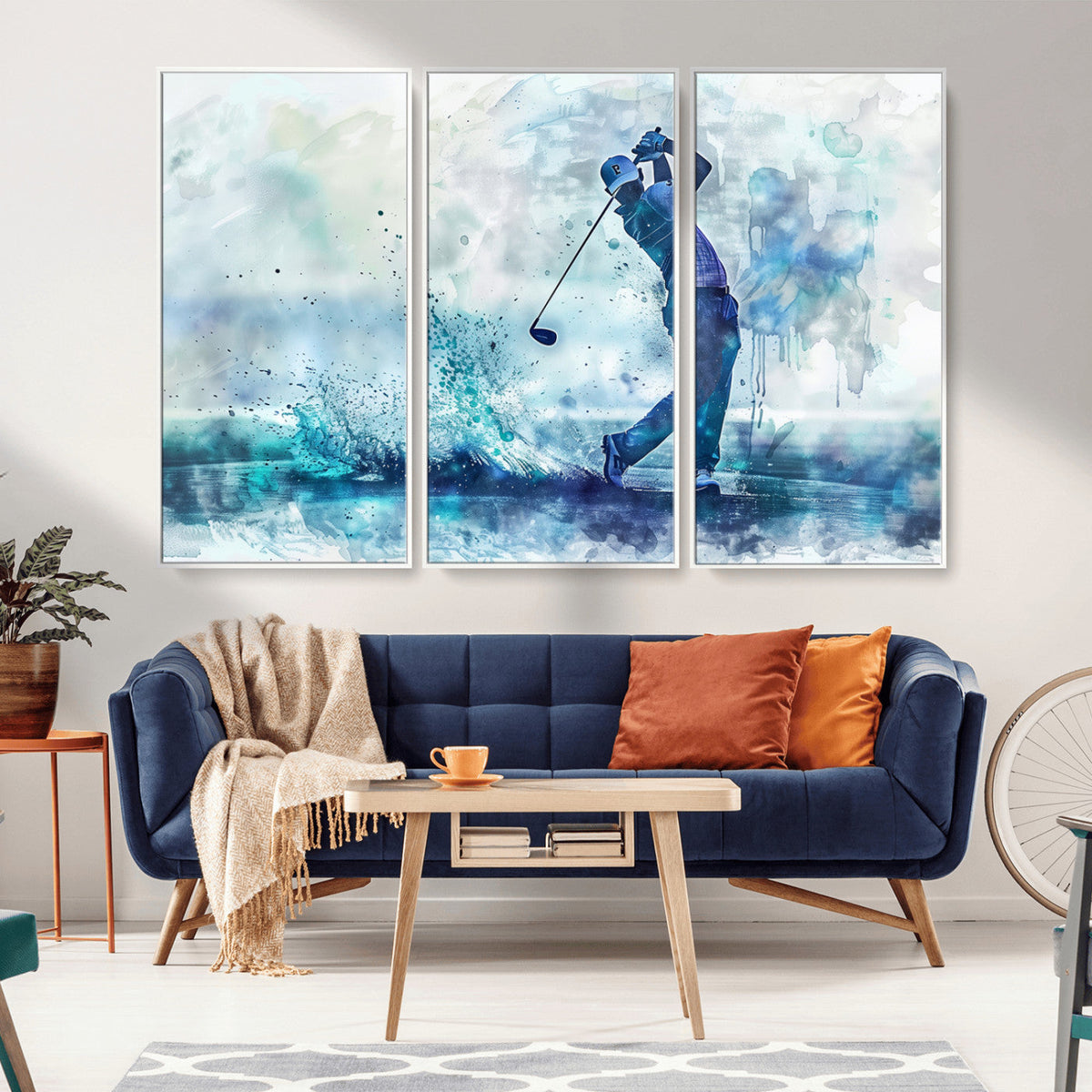 Golf Swing Wall Art Canvas Print - Sports-Inspired