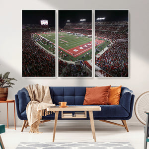 Houston Cougars Football Team Print - Houston TDECU Stadium