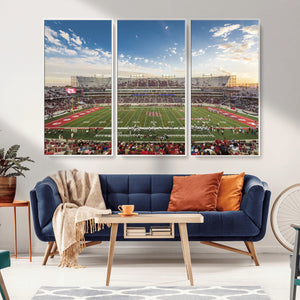 Framed Houston Cougars Football Team Print - Houston TDECU
