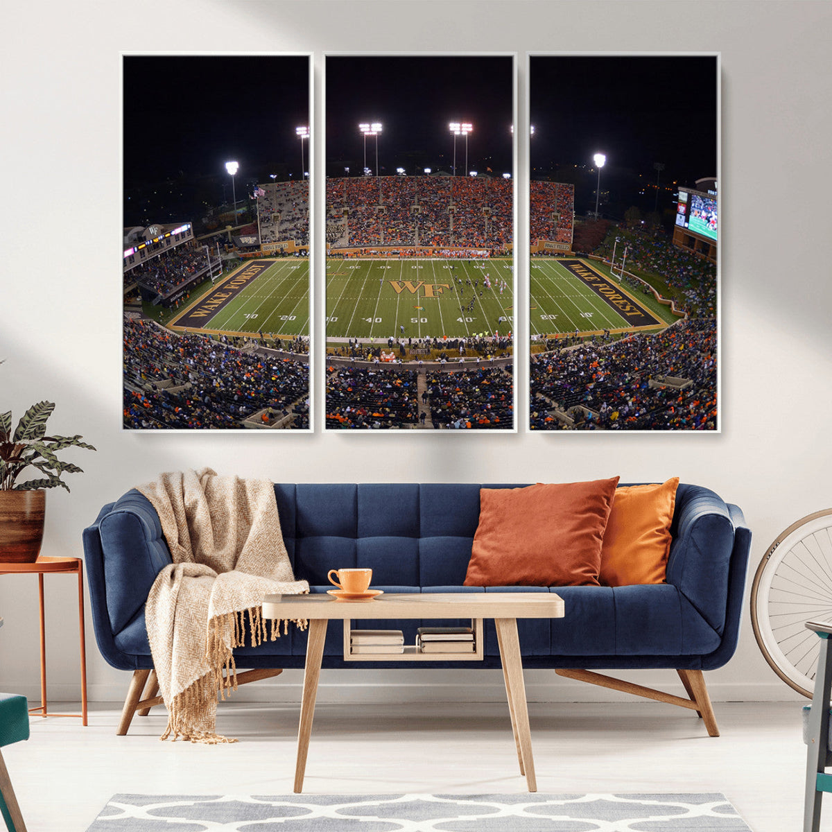 Demon Deacons Print Canvas, Football Team Print -