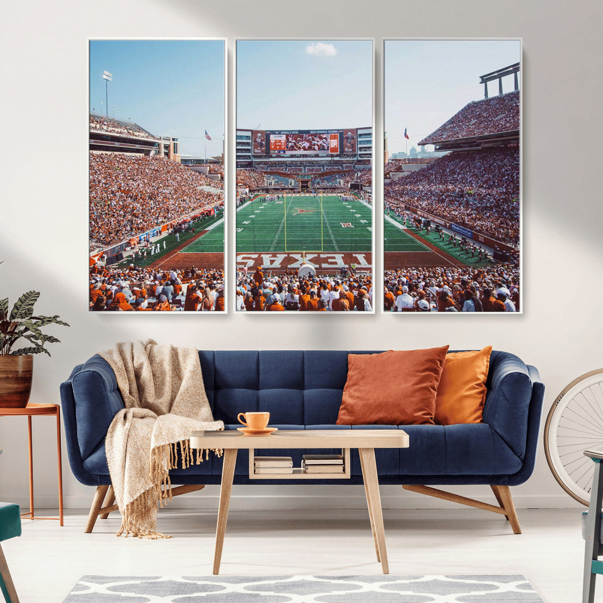 Framed Texas Memorial Stadium Canvas, University of Texas