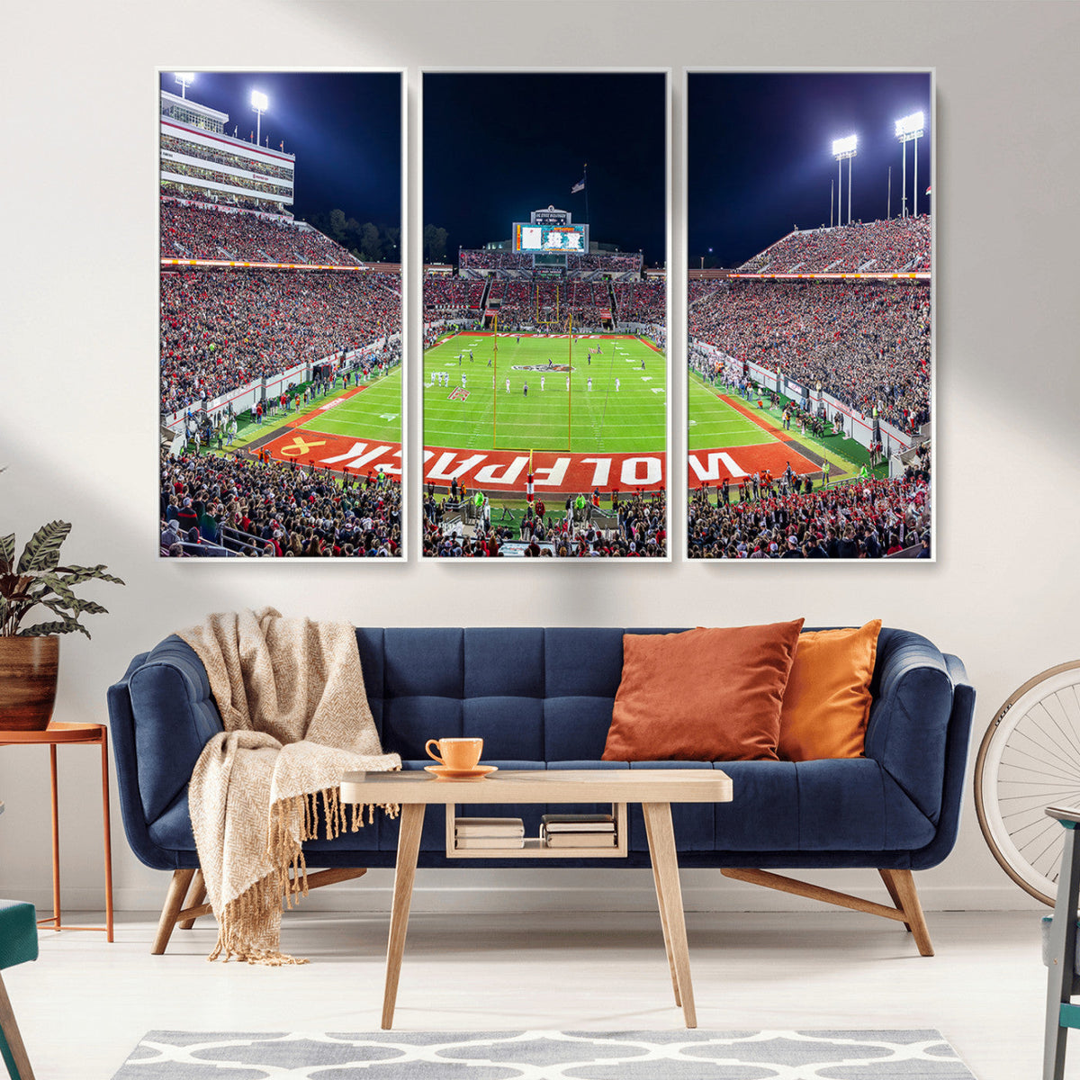 Wolfpack Football Team Print - Raleigh Carter-Finley Stadium