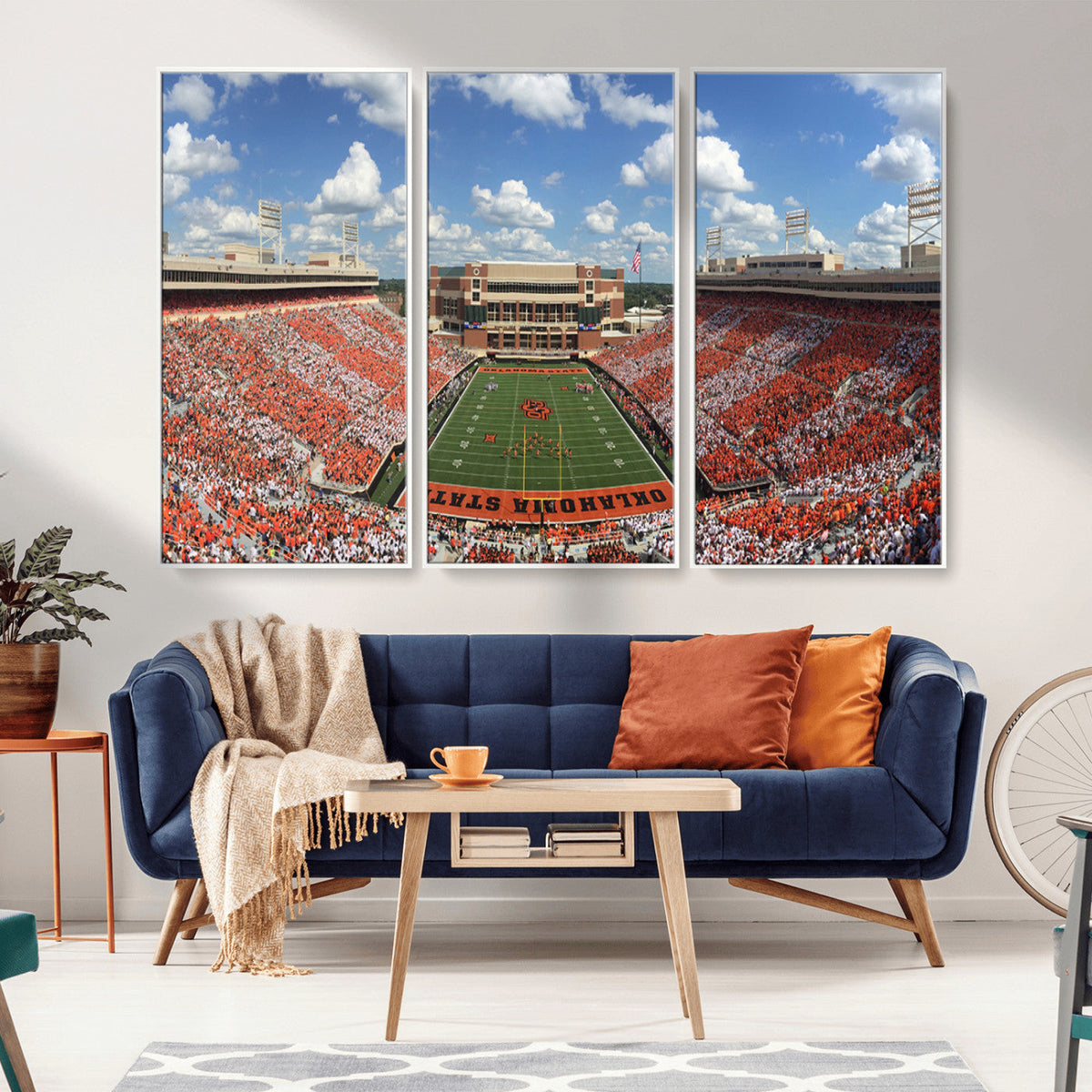 Oklahoma State Cowboys Football Team Print - Stillwater