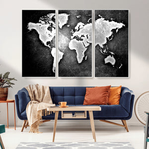 World Map Wall Art Canvas Print – Framed Wall Art for