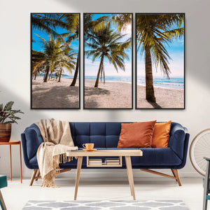 Palm Beach Tropical Island Wall Art Canvas Print