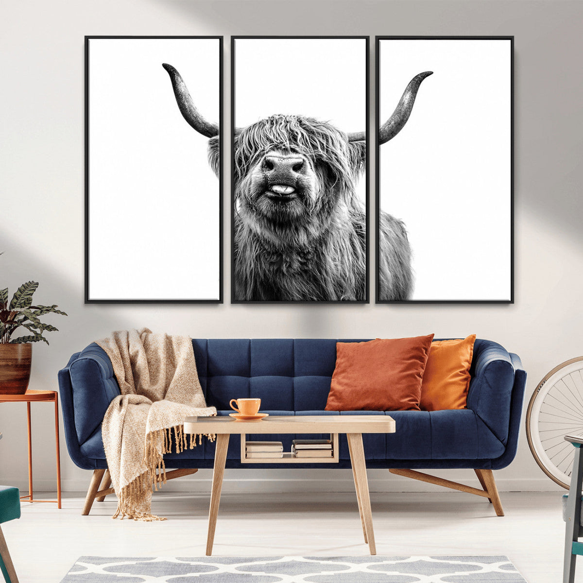Fanny Scottish Highland Cow Cattle Art Print Farmhouse Wall