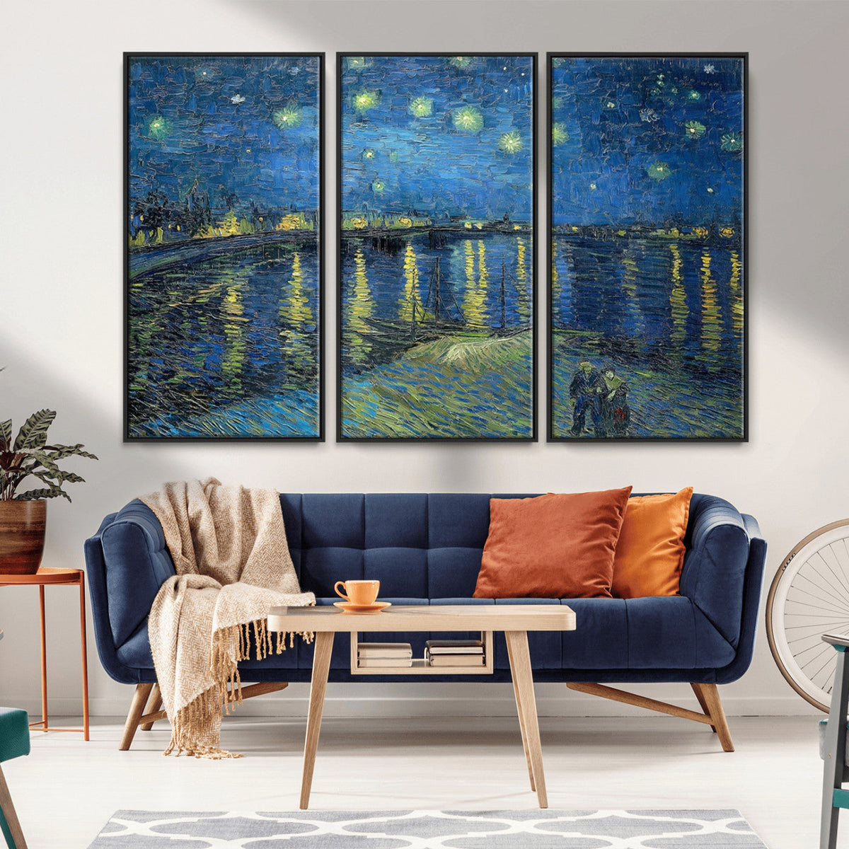 Vincent van Gogh Starry Night over the Rhone Abstract Wall