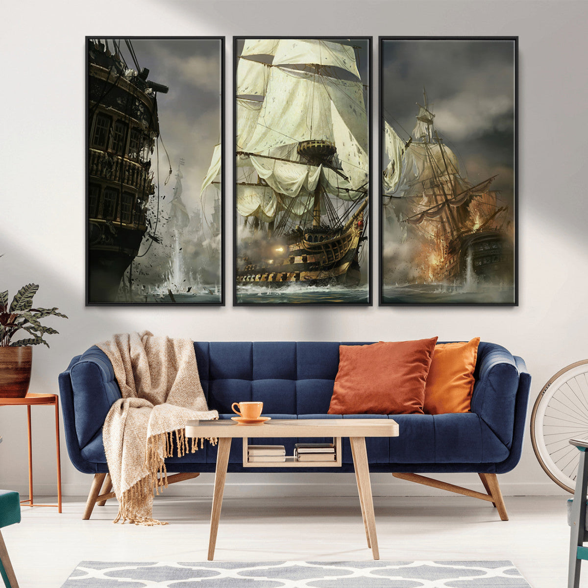Pirate Ship War Wall Art Canvas Print