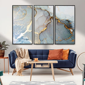 Large Abstract Marble Wall Art Canvas Print for Living Room