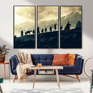 Fellowship Journey Wall Art – Fantasy Adventure Canvas Print