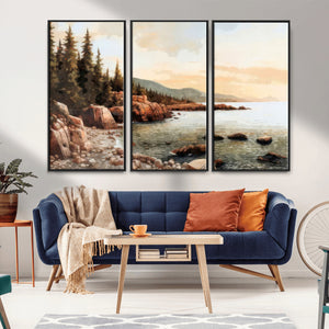 Serene Coastal View of Acadia National Park Wall Art -