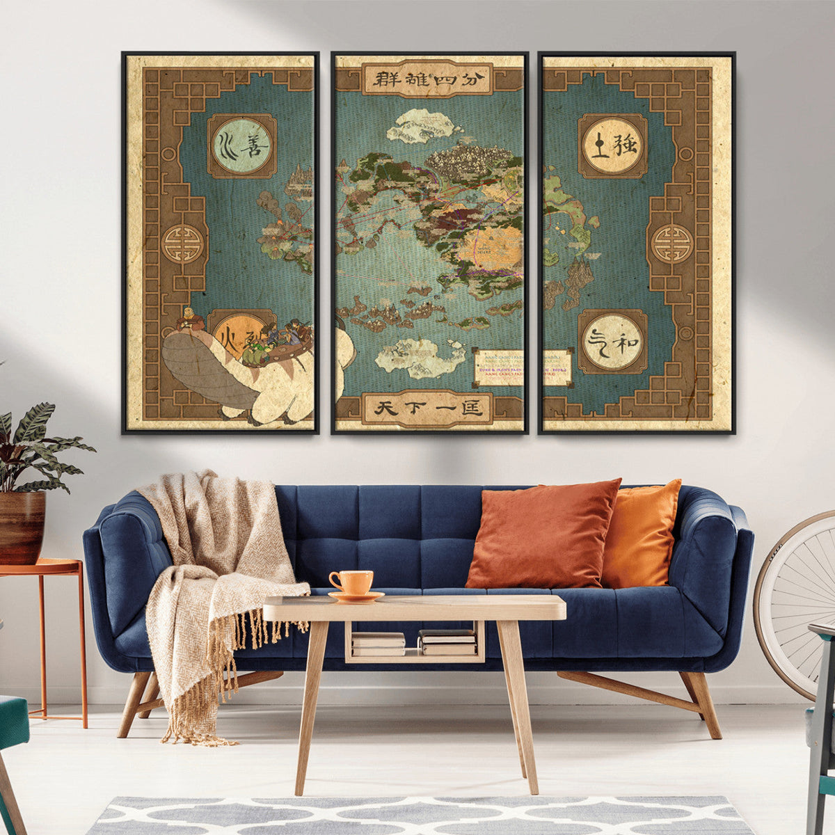 Avatar Wall Art: The Last Airbender Vintage Map - Wall Art