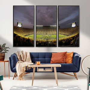 Michigan Wolverines Print - Michigan Stadium Wall Art Canvas
