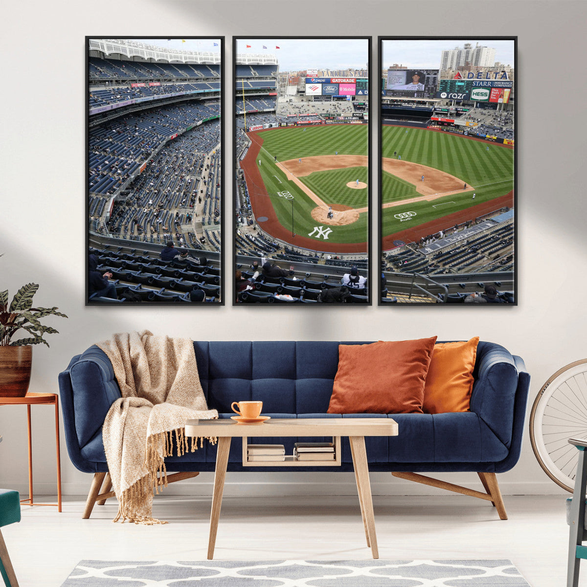 New York Yankees Baseball Team Print - Yankee Stadium Wall