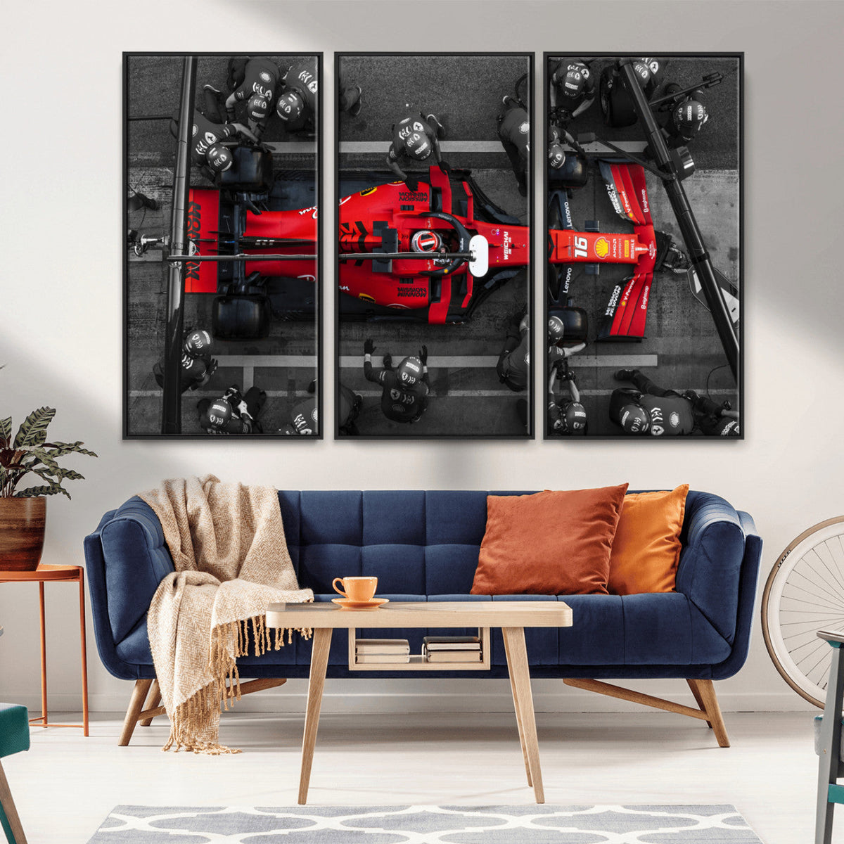 Ferrari Pit Stop Canvas Wall Art – Precision and Speed