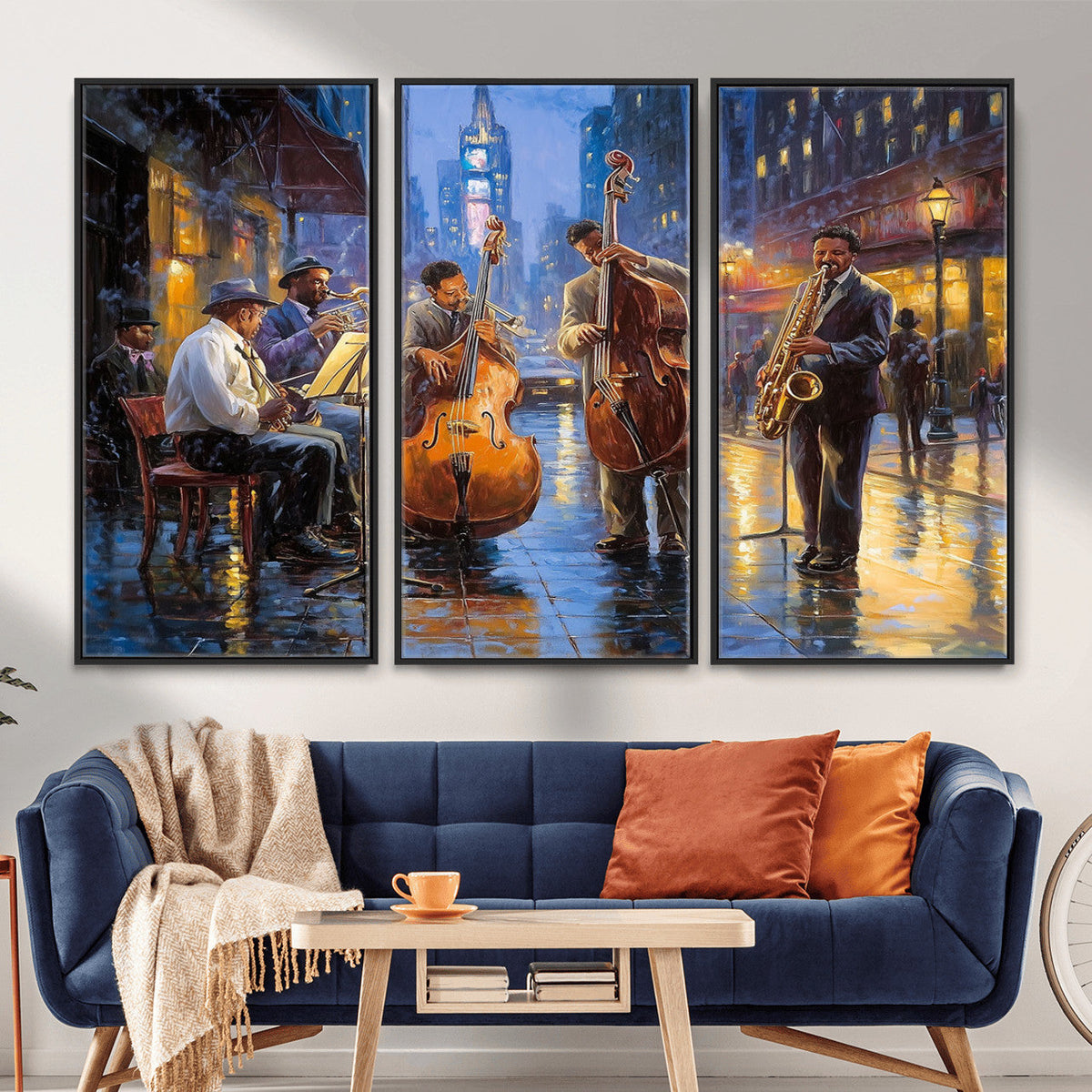 Colorful Jazz Wall Art - African American Music Canvas Print