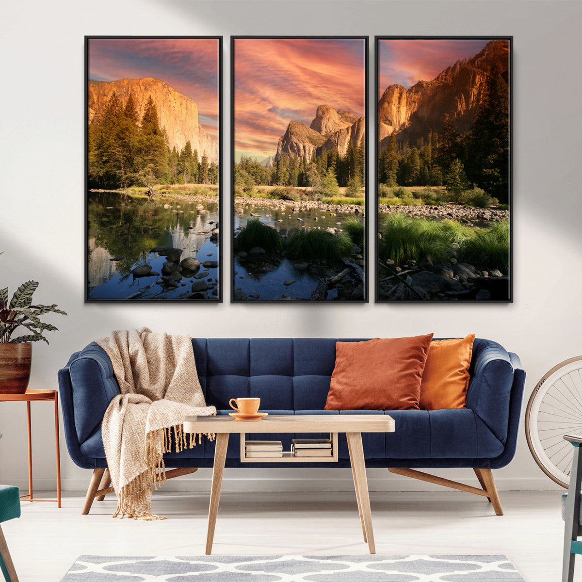 Yosemite Valley Wall Art, El Capitan Sunset Canvas Print,