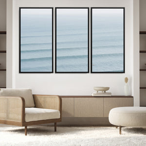 Ocean Waves Wall Art Canvas Print – Framed Solo Surfer Wave