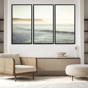 Coastal Cliffs Wall Art Canvas Print – Misty Ocean Seascape