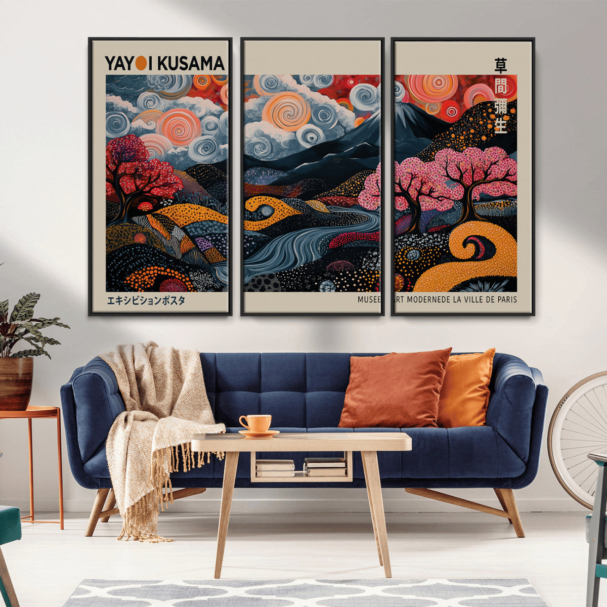 Modern Japanese Wall Art Canvas Print – Framed Contemporary
