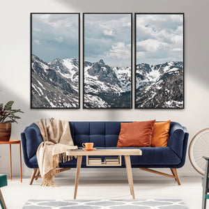 Snowy Peaks Wall Art Canvas Print – Alpine Wilderness