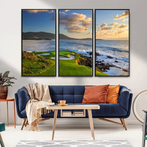 Pebble Beach Golf Links Wall Art Canvas Print – Iconic
