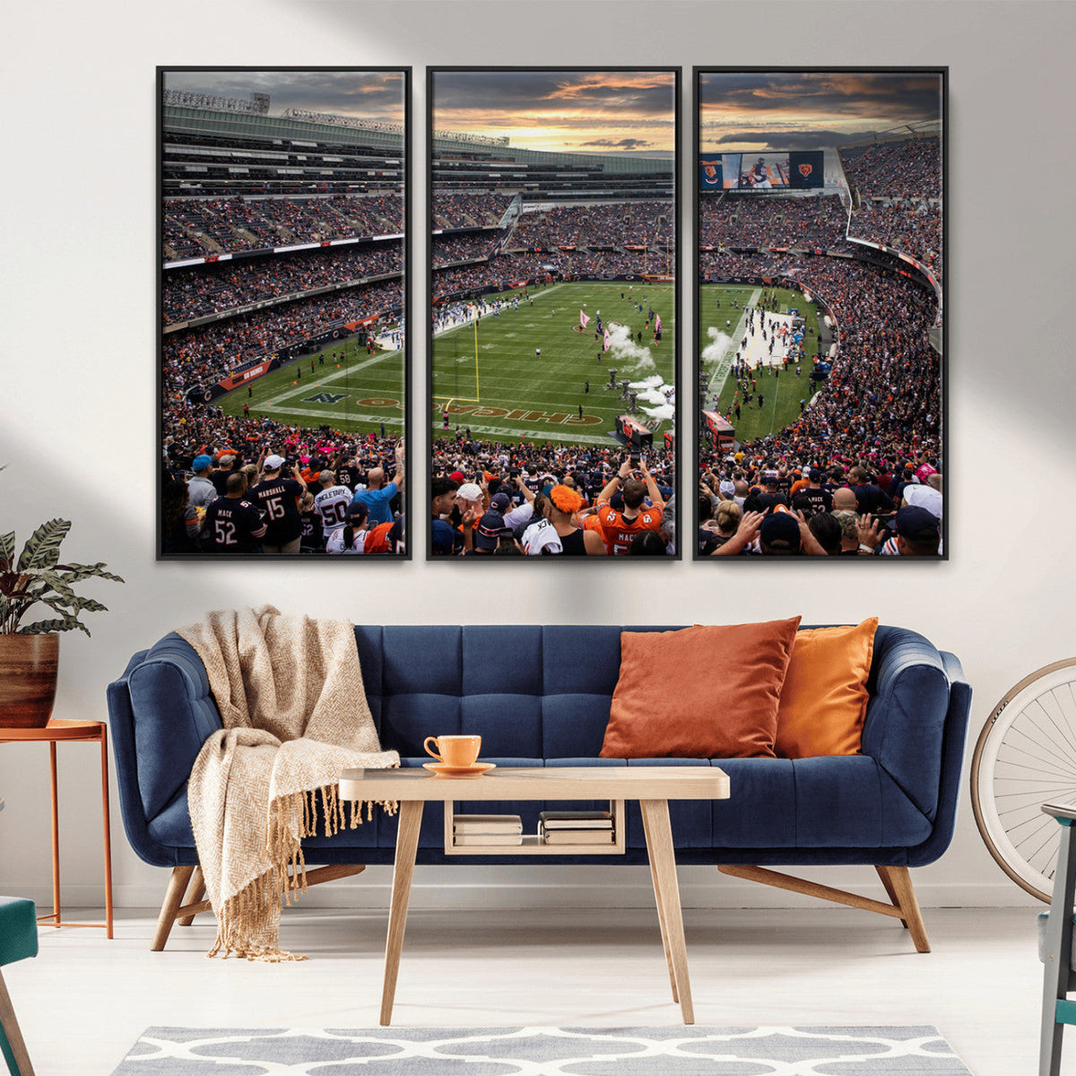 Chicago Bears Soldiers Field Wall Art Canvas Print – Framed