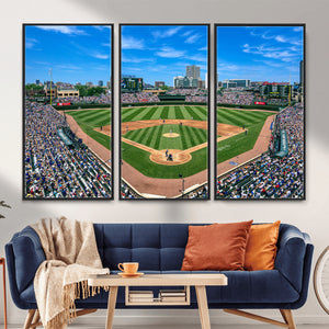 Wrigley Field Baseball Stadium Canvas Wall Art – Packed