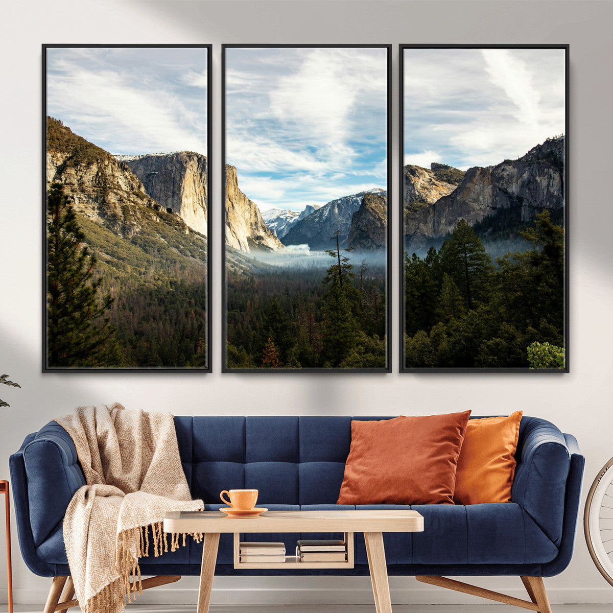 Yosemite Valley Mountain Wall Art Canvas Print, Granite