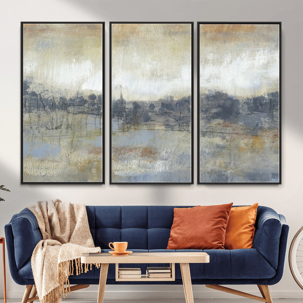 Abstract Neutral Landscape Painting Wall Art