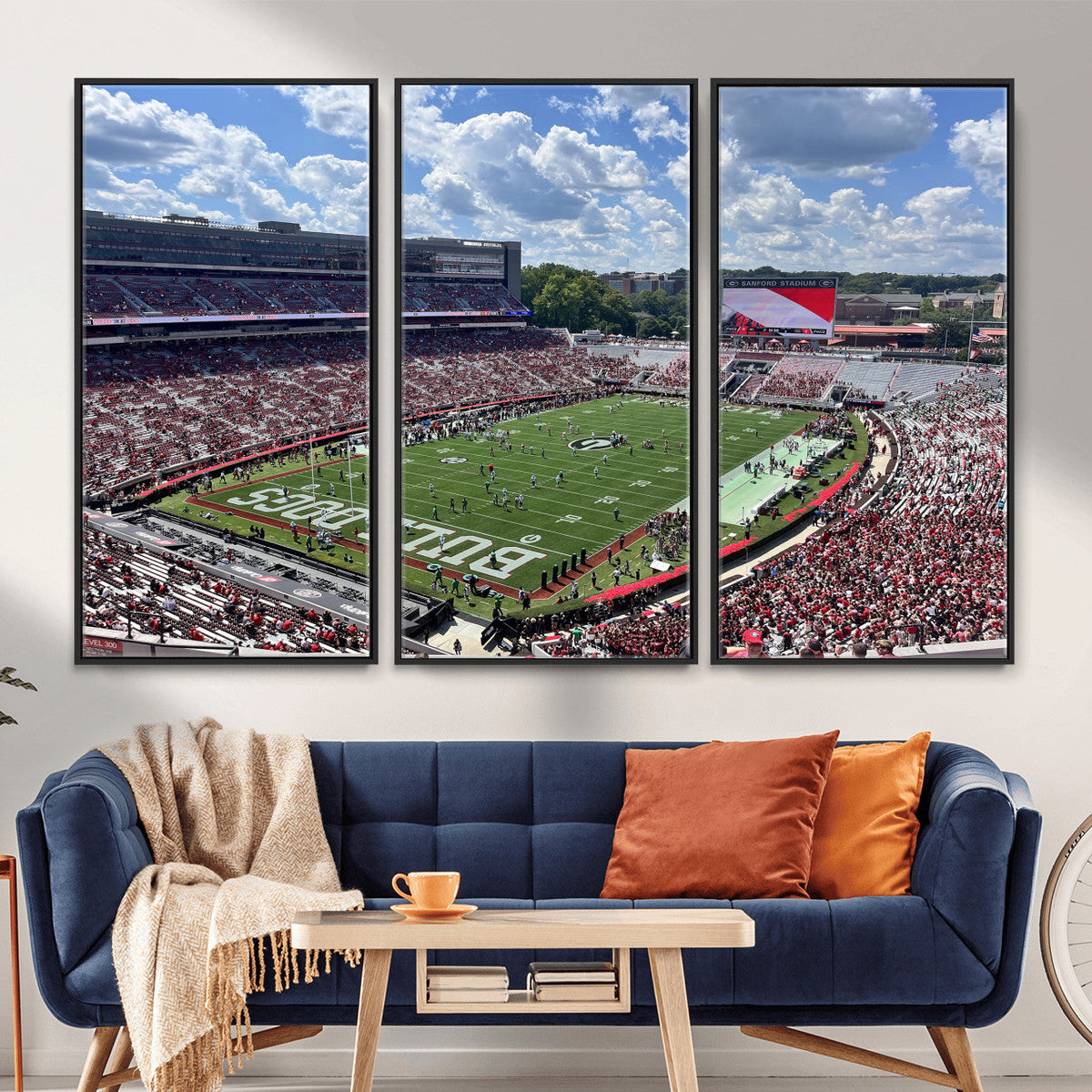 Georgia Bulldogs Stadium Wall Art Canvas Print, Sanford