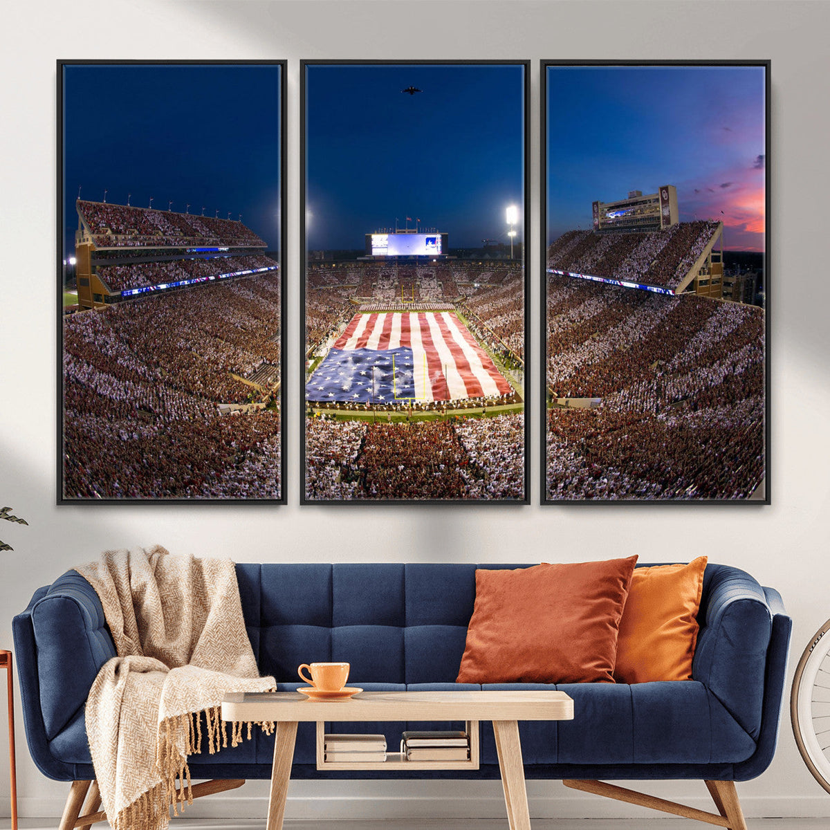 Oklahoma Sooners Memorial Stadium Wall Art Canvas Print,