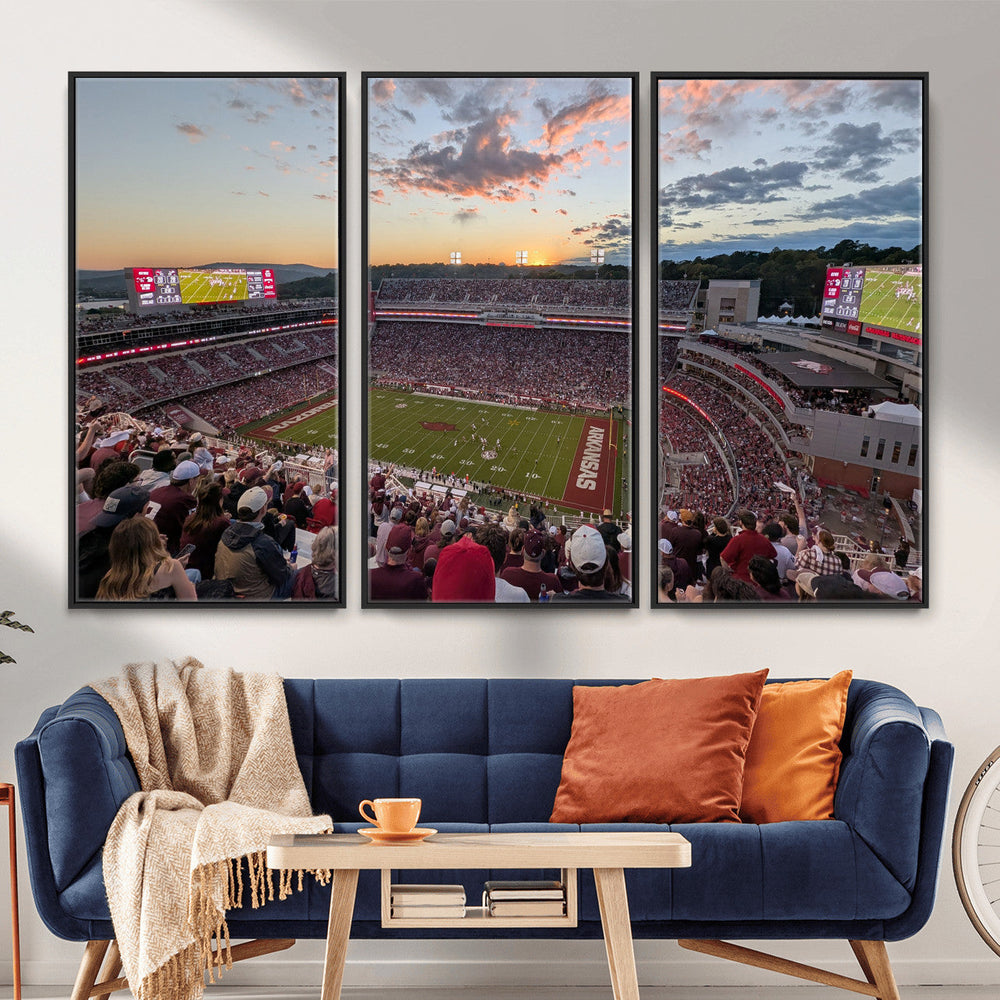 Donald W. Reynolds Razorback Stadium Wall Art Canvas Print –