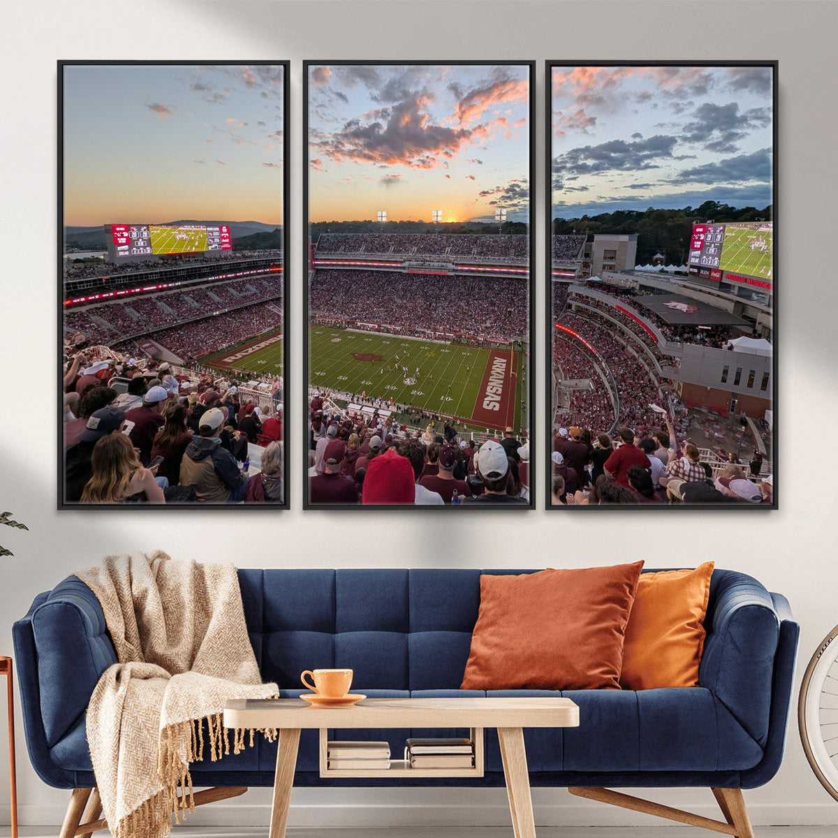 Donald W. Reynolds Razorback Stadium Wall Art Canvas Print –