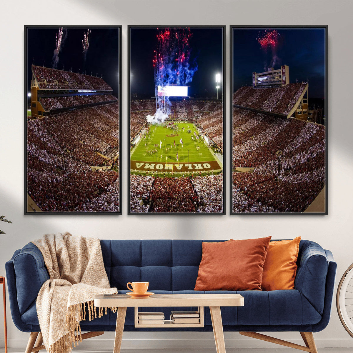 Oklahoma Memorial Stadium Wall Art Canvas Print – Oklahoma