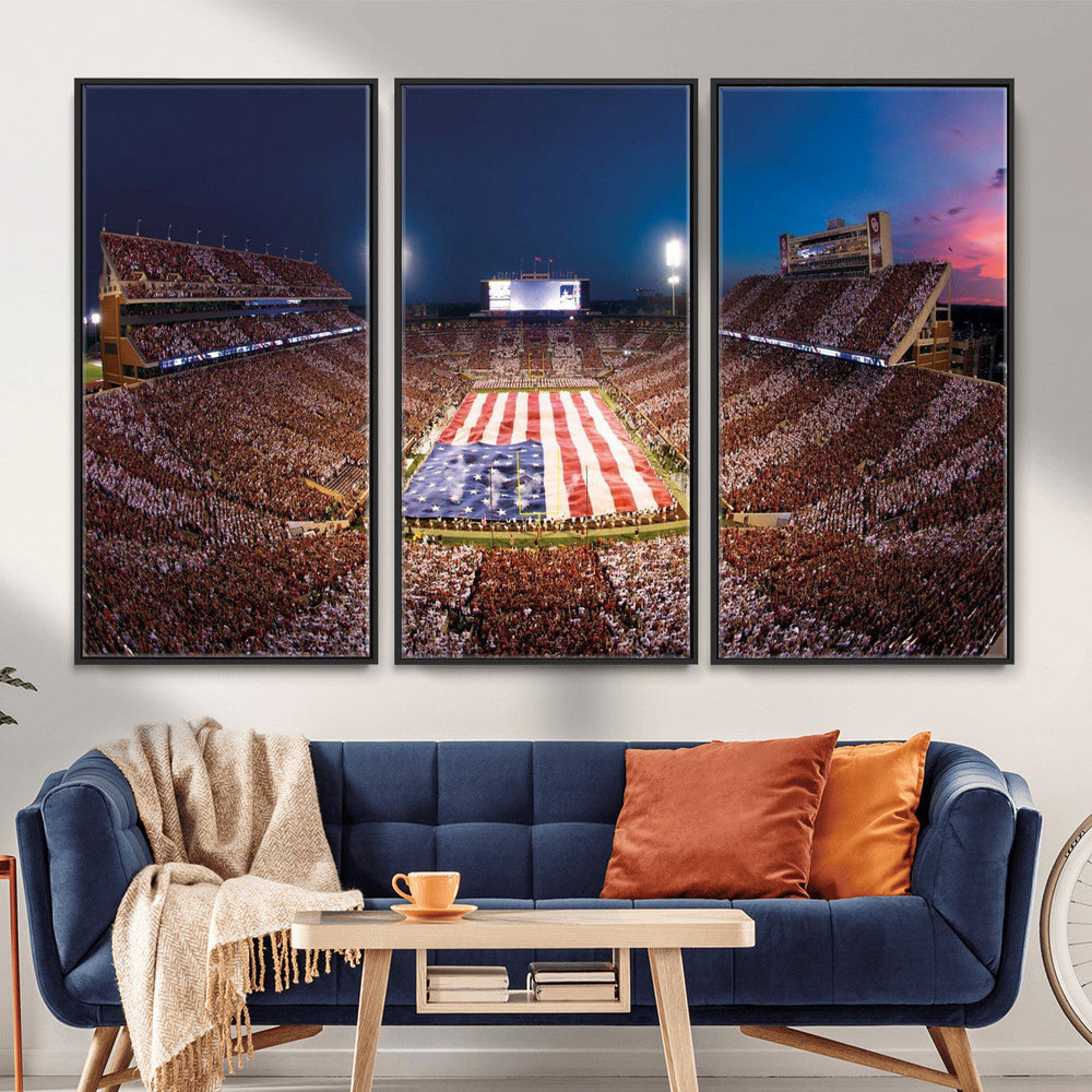 Oklahoma Memorial Stadium Wall Art Canvas Print – Oklahoma