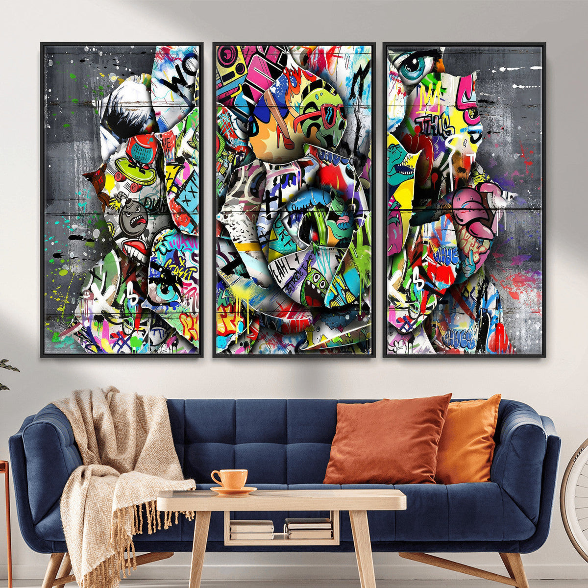 Abstract Graffiti Collage Street Art Wall Art Canvas Print