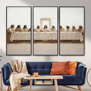 The Last Supper Wall Art Canvas Print, Jesus Christ Biblical